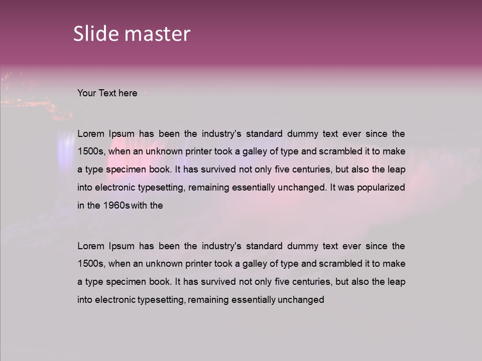 Niagara Wonder Landscape PowerPoint Template