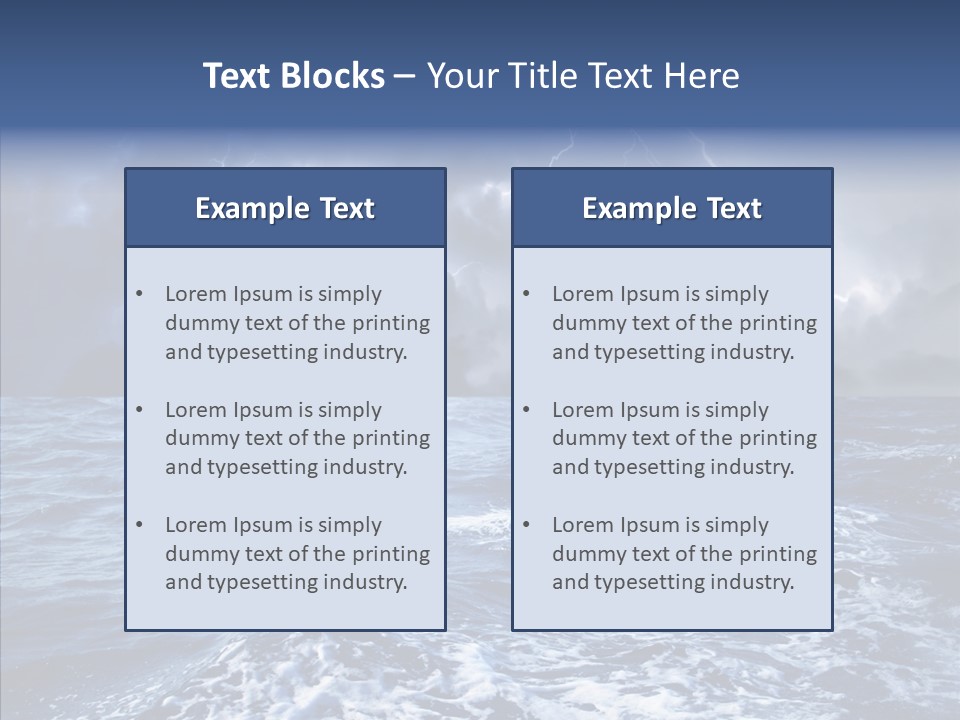 Wind Sea Dangerous PowerPoint Template