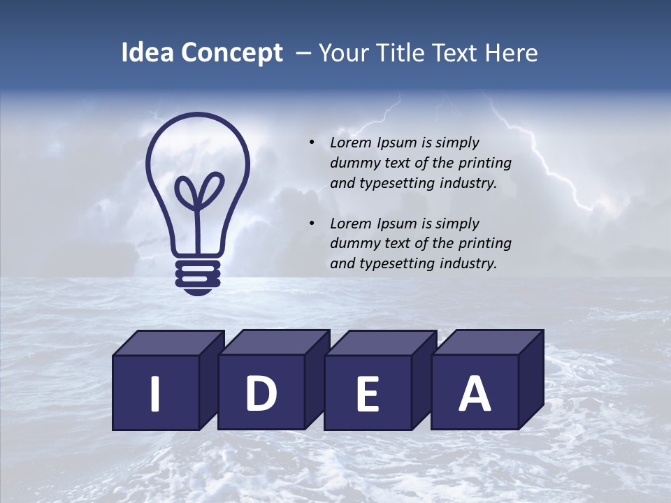 Wind Sea Dangerous PowerPoint Template