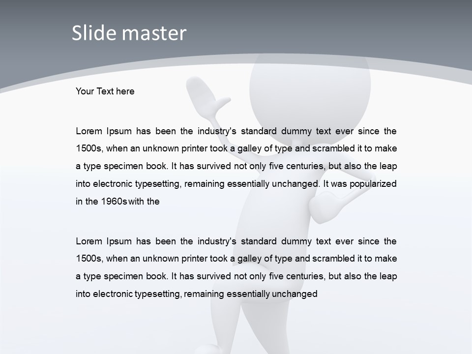 One White Leather PowerPoint Template