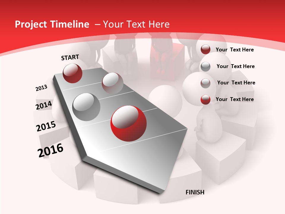 Three Dimensional Motivation Objects PowerPoint Template