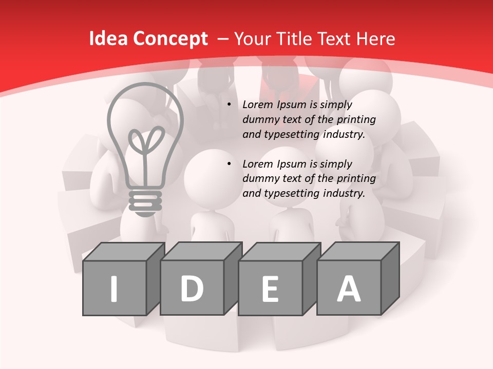 Three Dimensional Motivation Objects PowerPoint Template