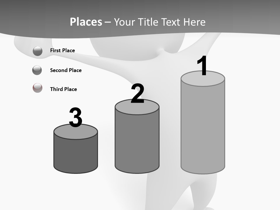 Success Three Dimensional Isolated PowerPoint Template