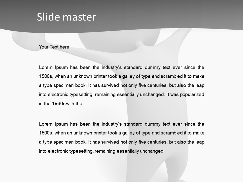 Success Three Dimensional Isolated PowerPoint Template