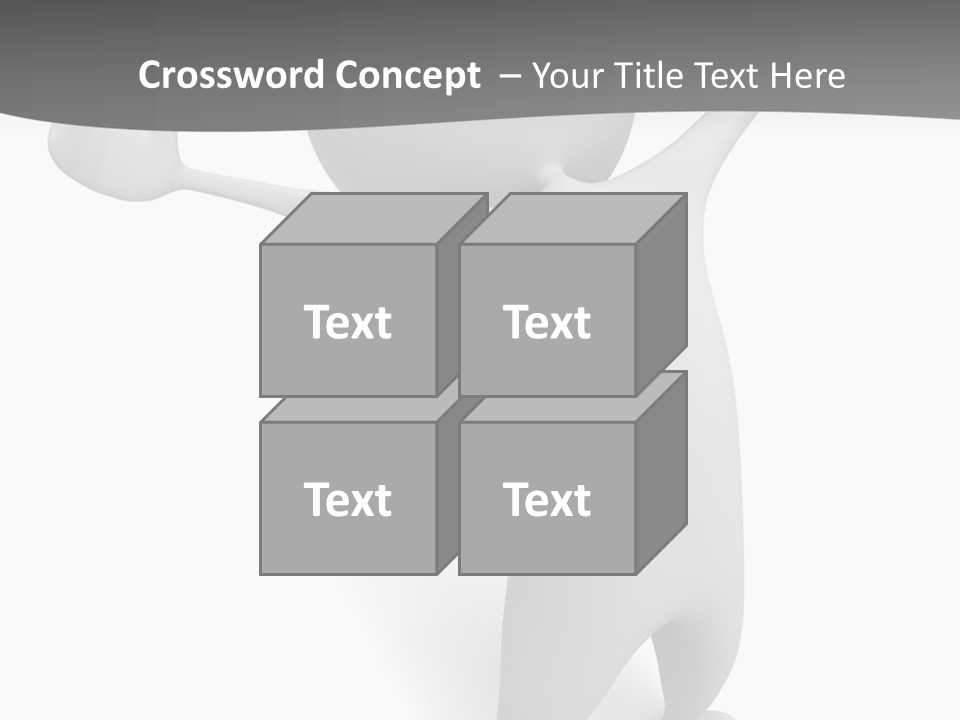 Success Three Dimensional Isolated PowerPoint Template