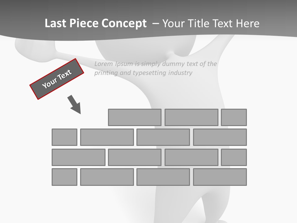 Success Three Dimensional Isolated PowerPoint Template