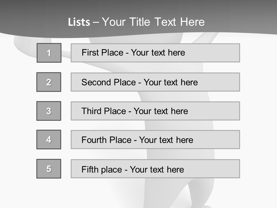 Success Three Dimensional Isolated PowerPoint Template