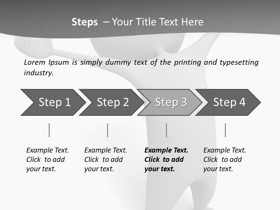 Success Three Dimensional Isolated PowerPoint Template