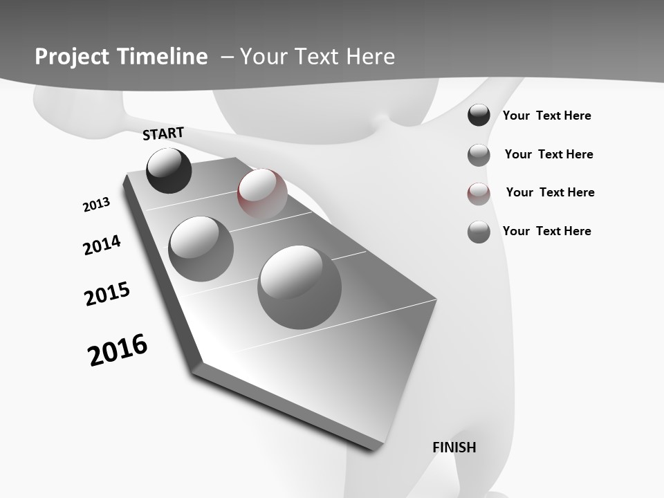 Success Three Dimensional Isolated PowerPoint Template