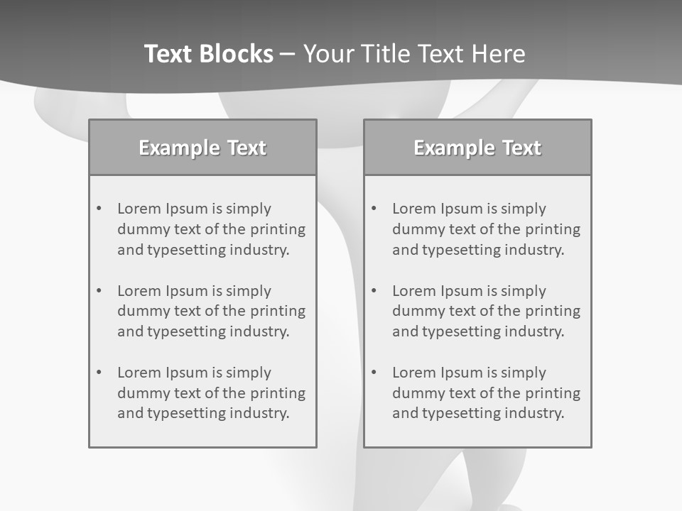 Success Three Dimensional Isolated PowerPoint Template