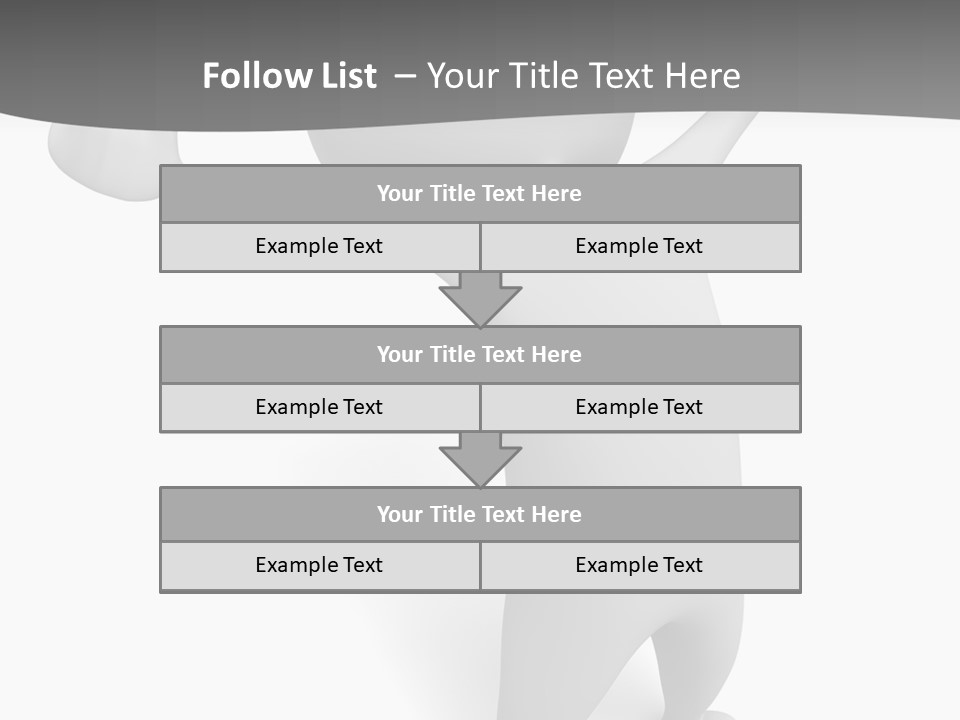 Success Three Dimensional Isolated PowerPoint Template