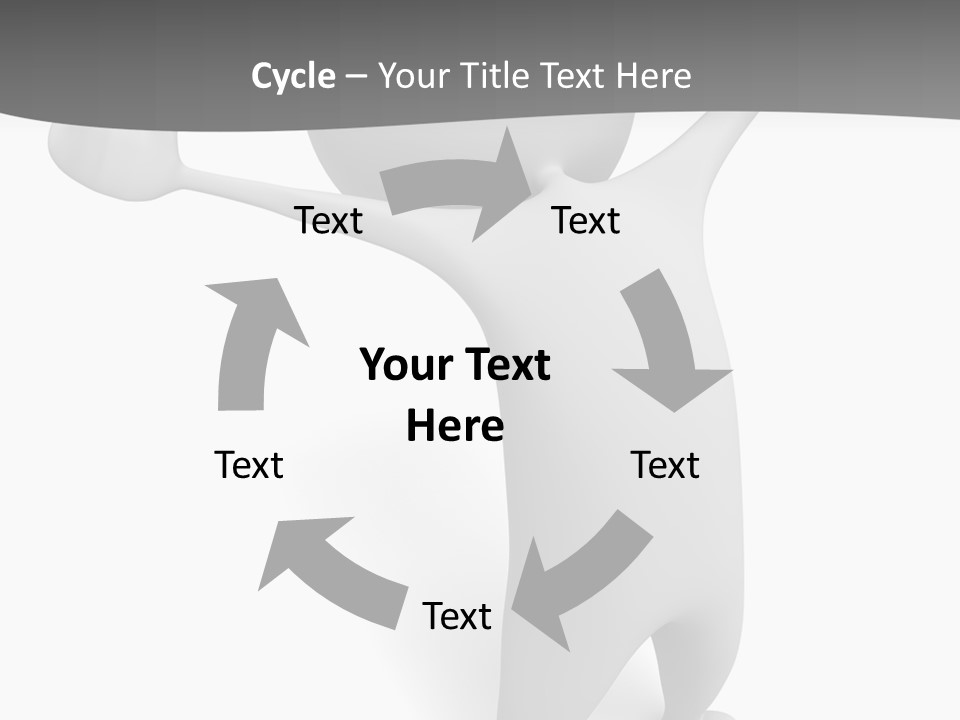 Success Three Dimensional Isolated PowerPoint Template
