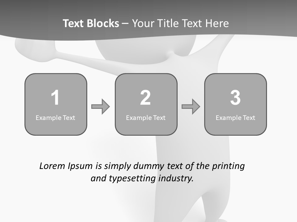 Success Three Dimensional Isolated PowerPoint Template