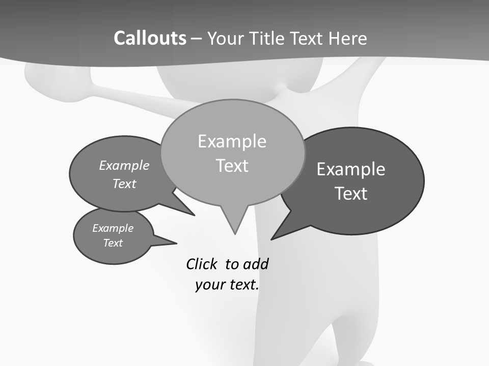 Success Three Dimensional Isolated PowerPoint Template