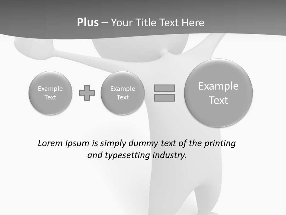 Success Three Dimensional Isolated PowerPoint Template