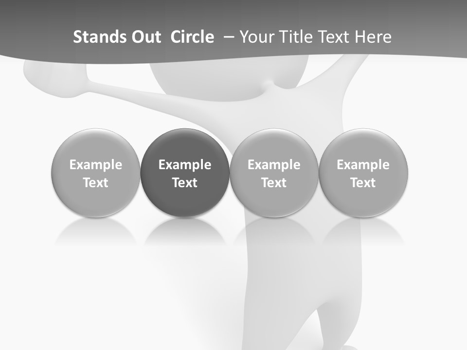 Success Three Dimensional Isolated PowerPoint Template