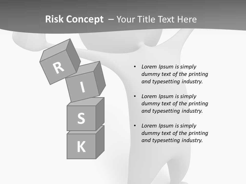 Success Three Dimensional Isolated PowerPoint Template
