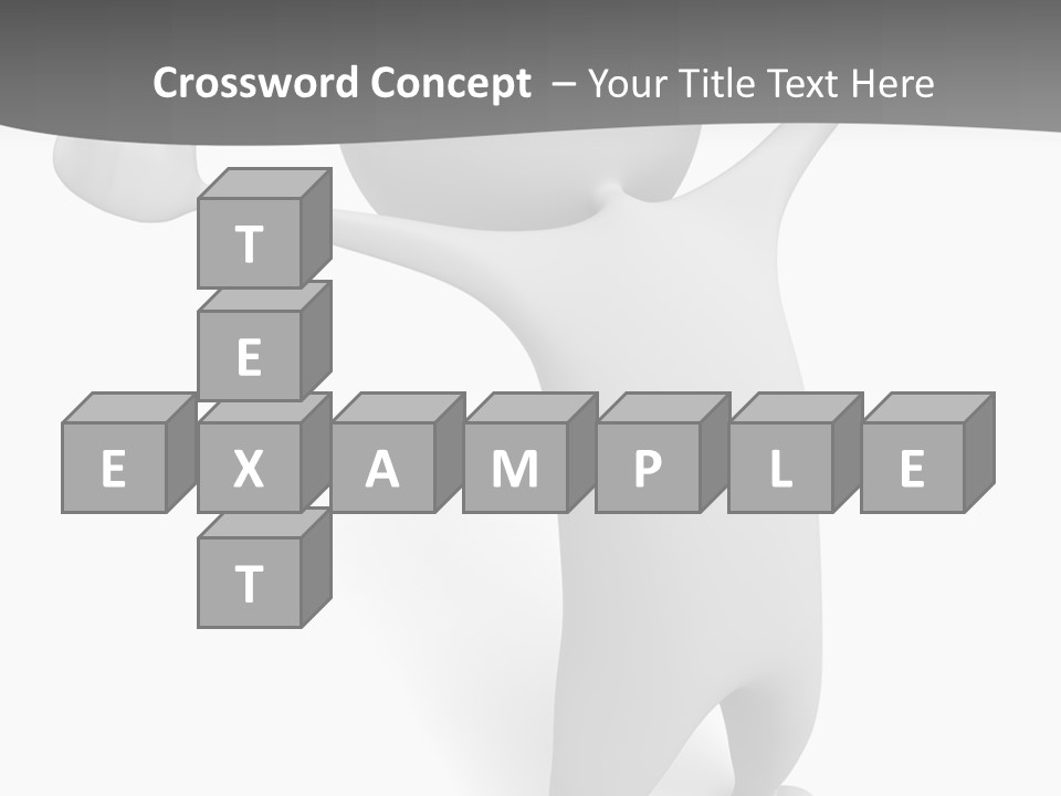 Success Three Dimensional Isolated PowerPoint Template