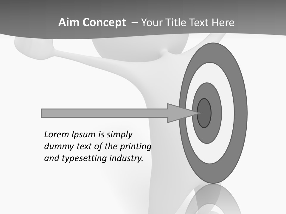 Success Three Dimensional Isolated PowerPoint Template