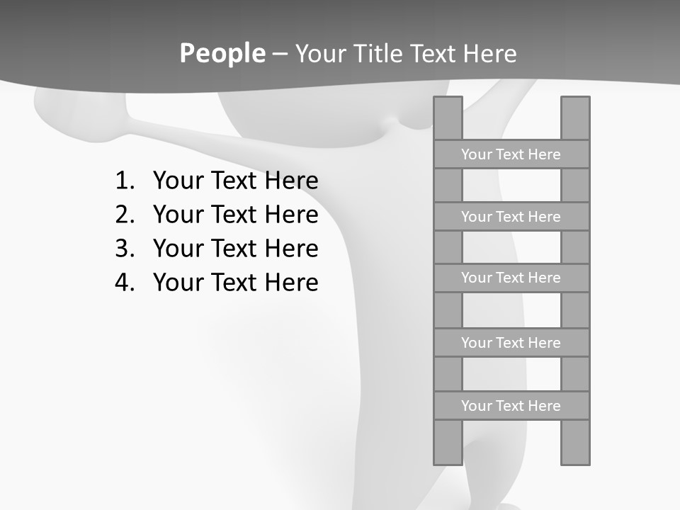 Success Three Dimensional Isolated PowerPoint Template