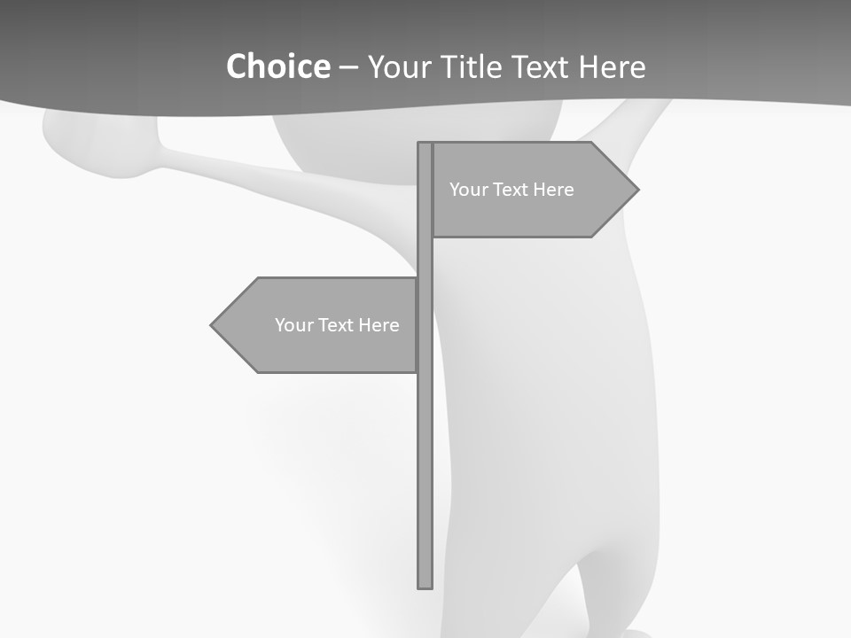 Success Three Dimensional Isolated PowerPoint Template
