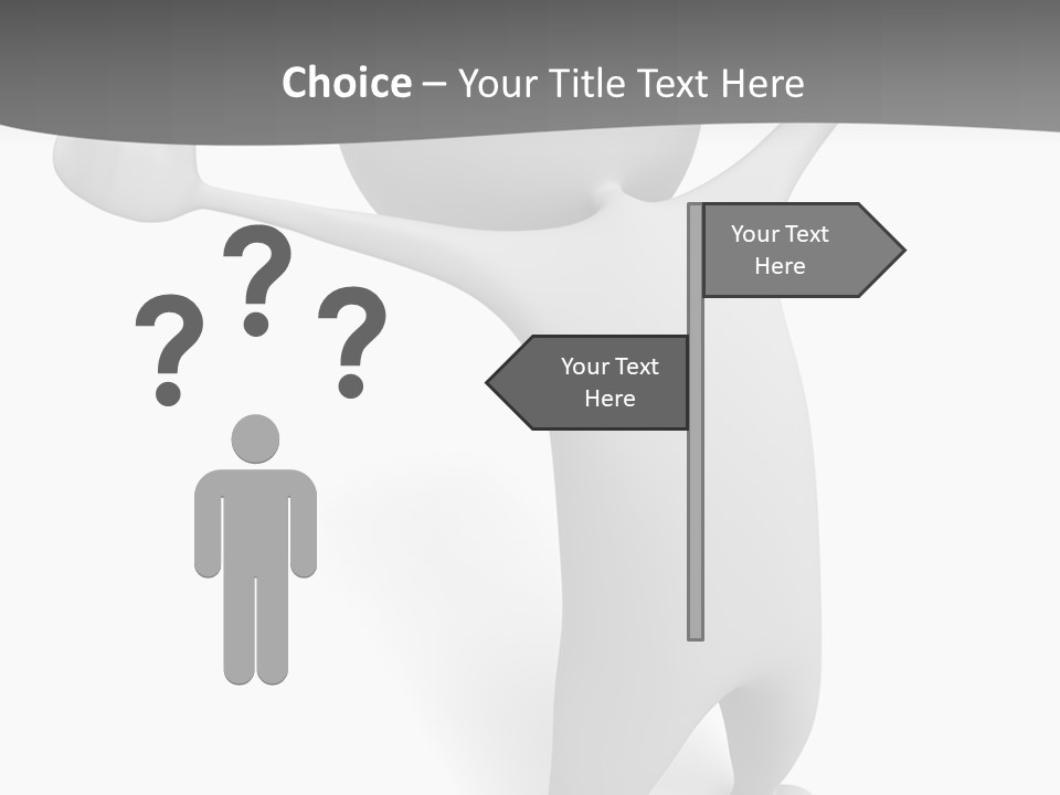 Success Three Dimensional Isolated PowerPoint Template