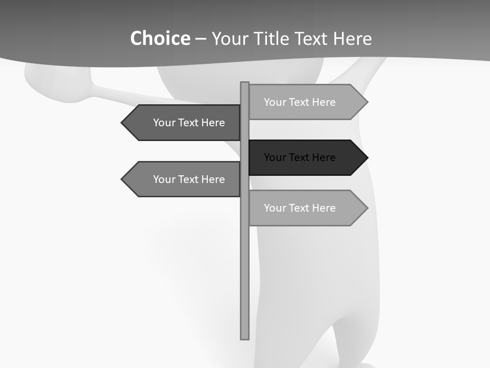 Success Three Dimensional Isolated PowerPoint Template