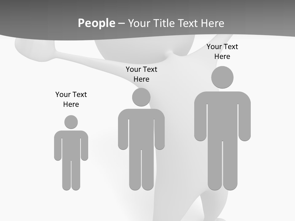 Success Three Dimensional Isolated PowerPoint Template