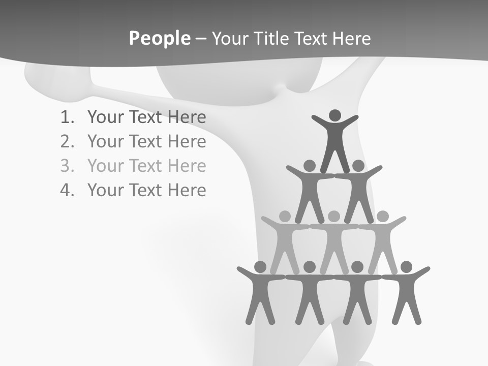 Success Three Dimensional Isolated PowerPoint Template