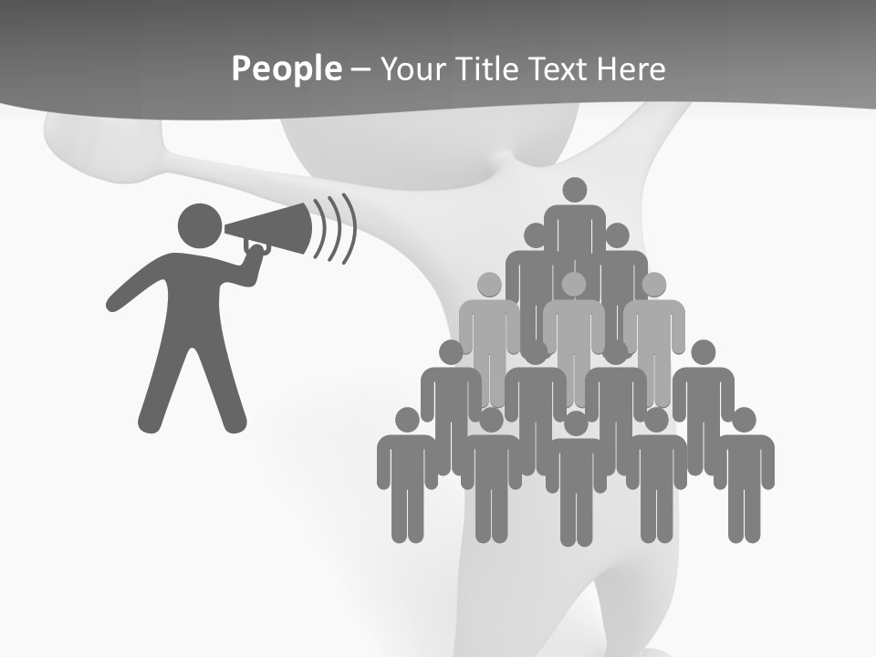 Success Three Dimensional Isolated PowerPoint Template