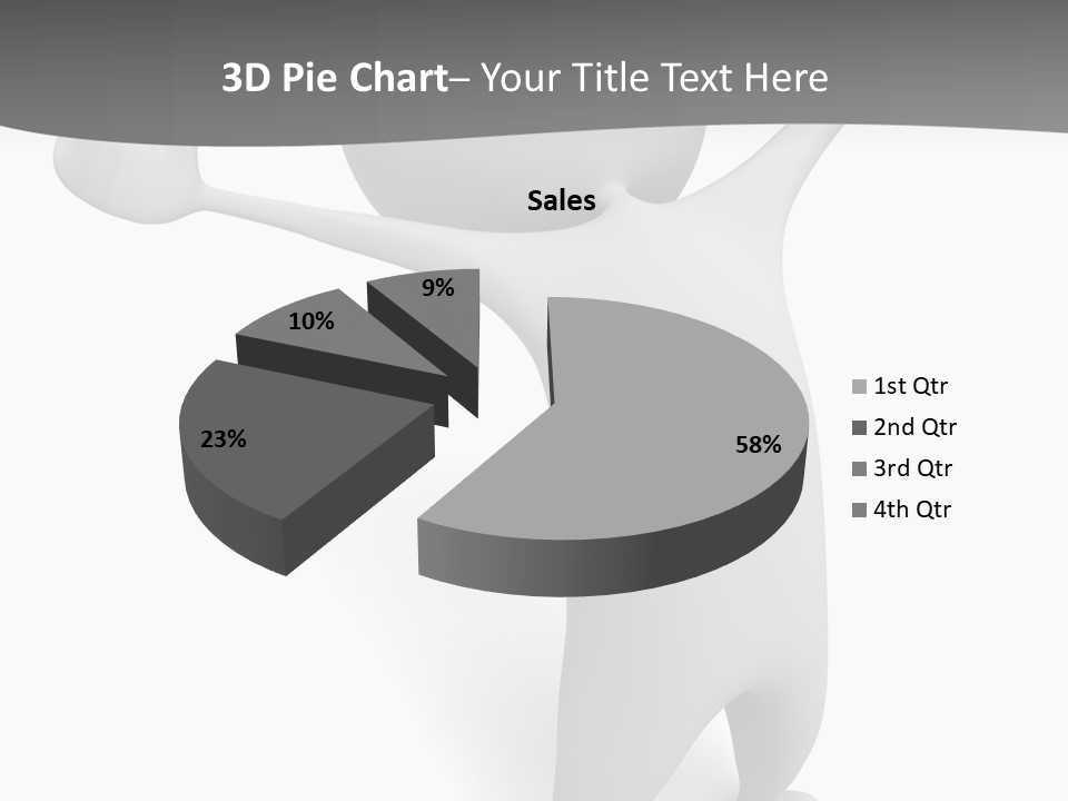 Success Three Dimensional Isolated PowerPoint Template