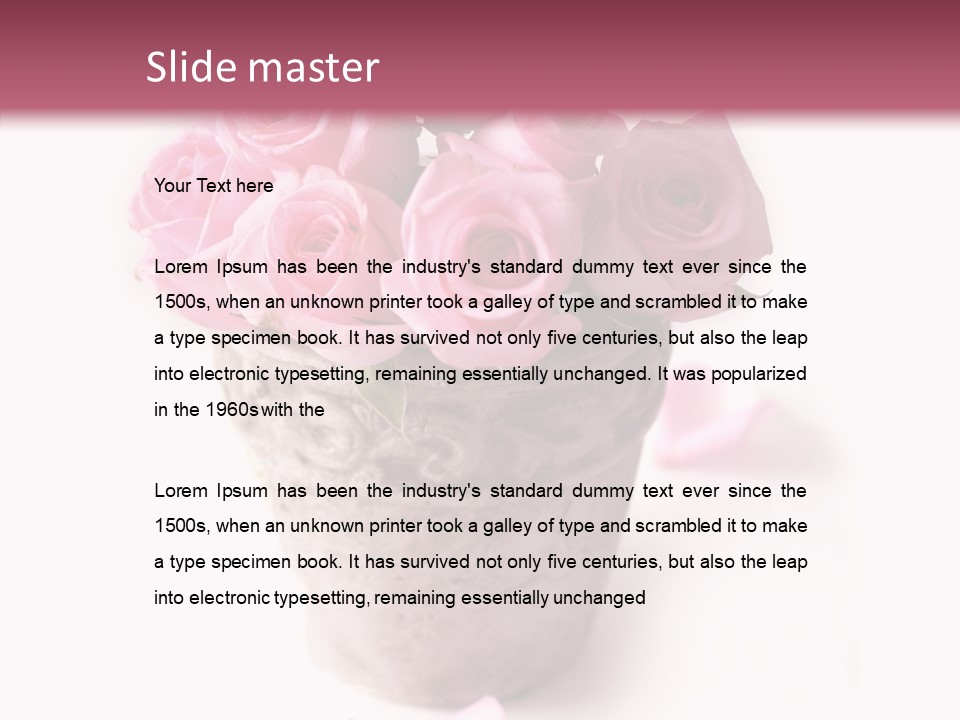 Plant Pink Blossom PowerPoint Template