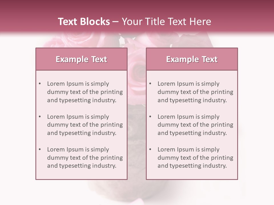 Plant Pink Blossom PowerPoint Template