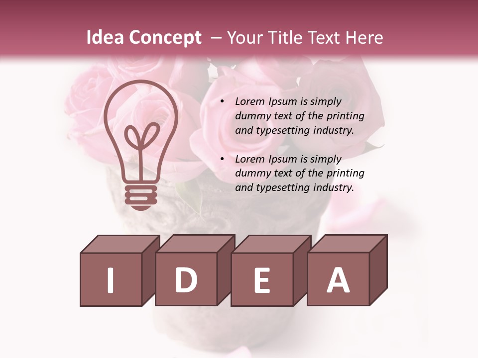 Plant Pink Blossom PowerPoint Template