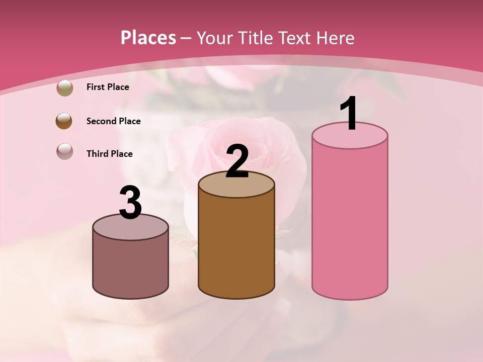 Soft Pink Holding PowerPoint Template