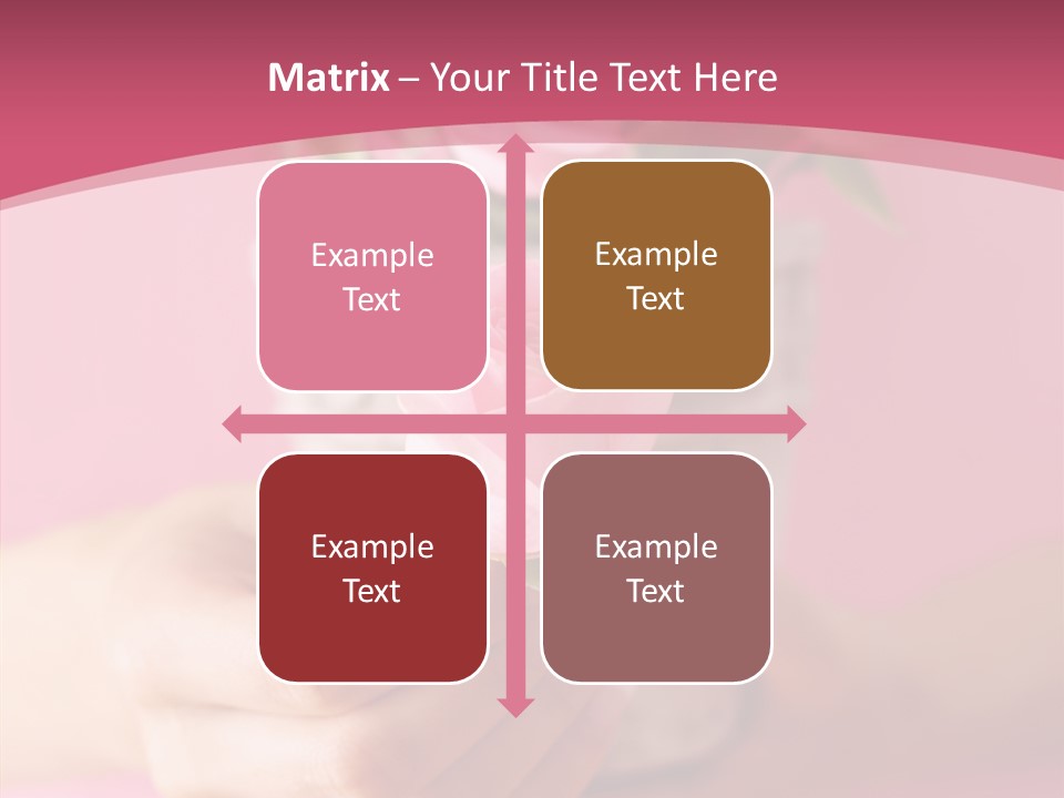 Soft Pink Holding PowerPoint Template