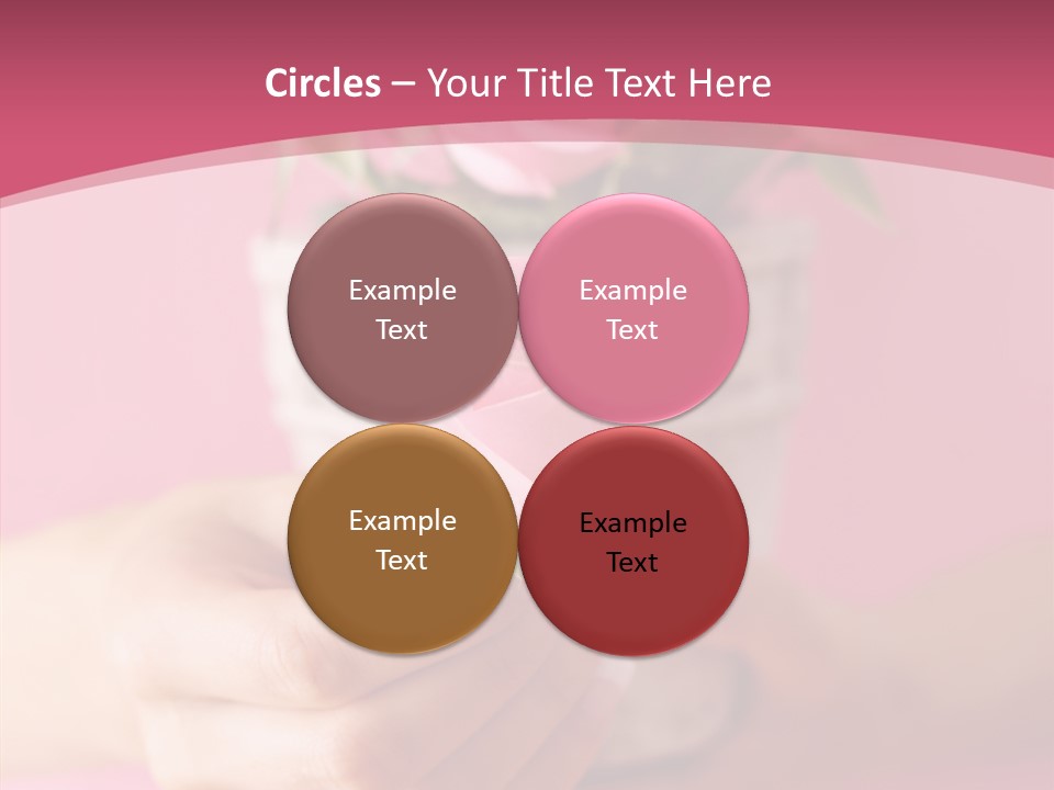 Soft Pink Holding PowerPoint Template