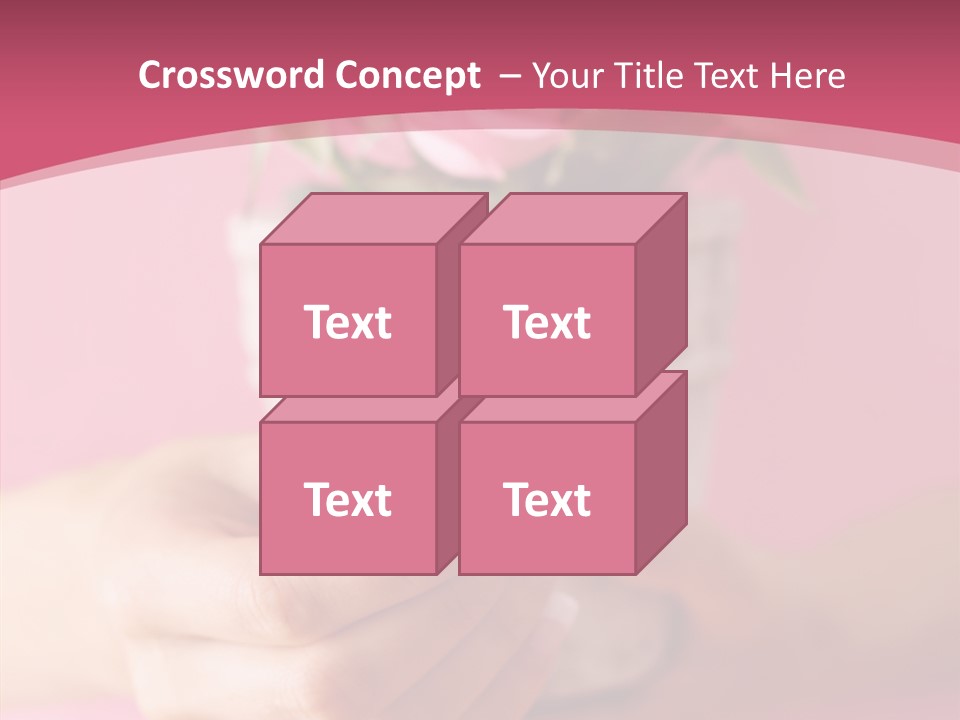 Soft Pink Holding PowerPoint Template