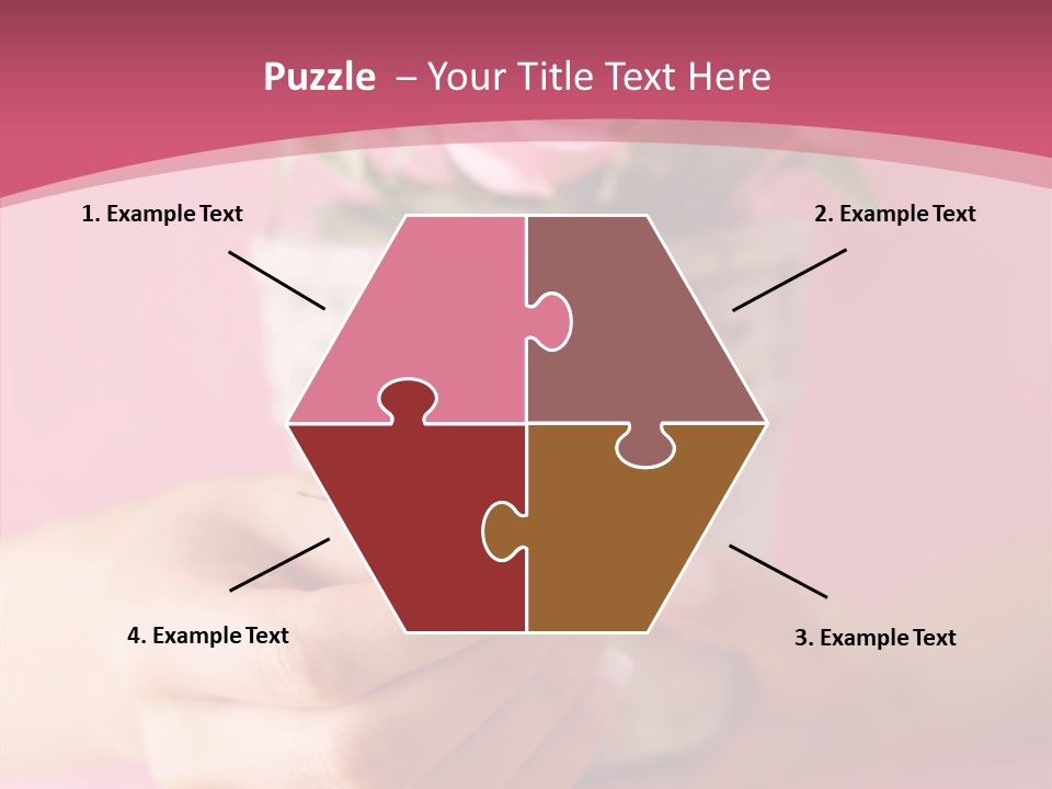 Soft Pink Holding PowerPoint Template