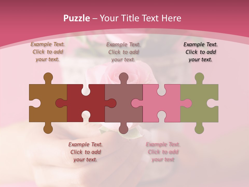 Soft Pink Holding PowerPoint Template