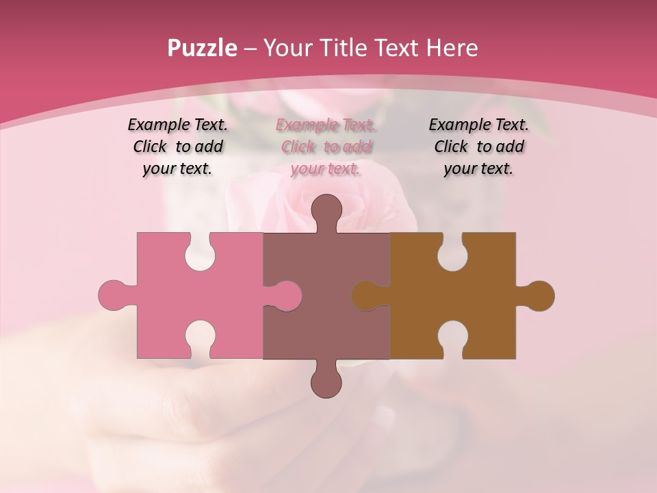 Soft Pink Holding PowerPoint Template