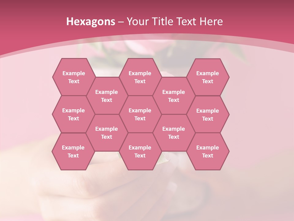 Soft Pink Holding PowerPoint Template