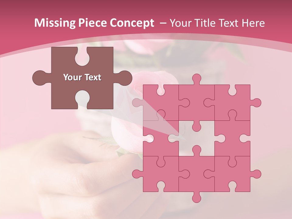 Soft Pink Holding PowerPoint Template