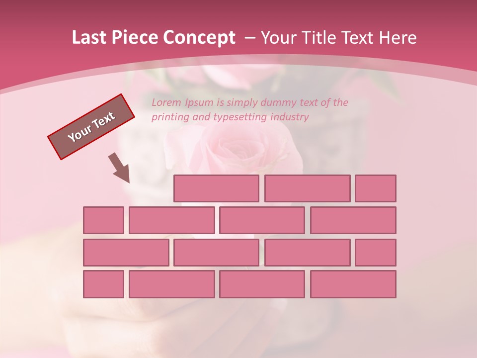 Soft Pink Holding PowerPoint Template