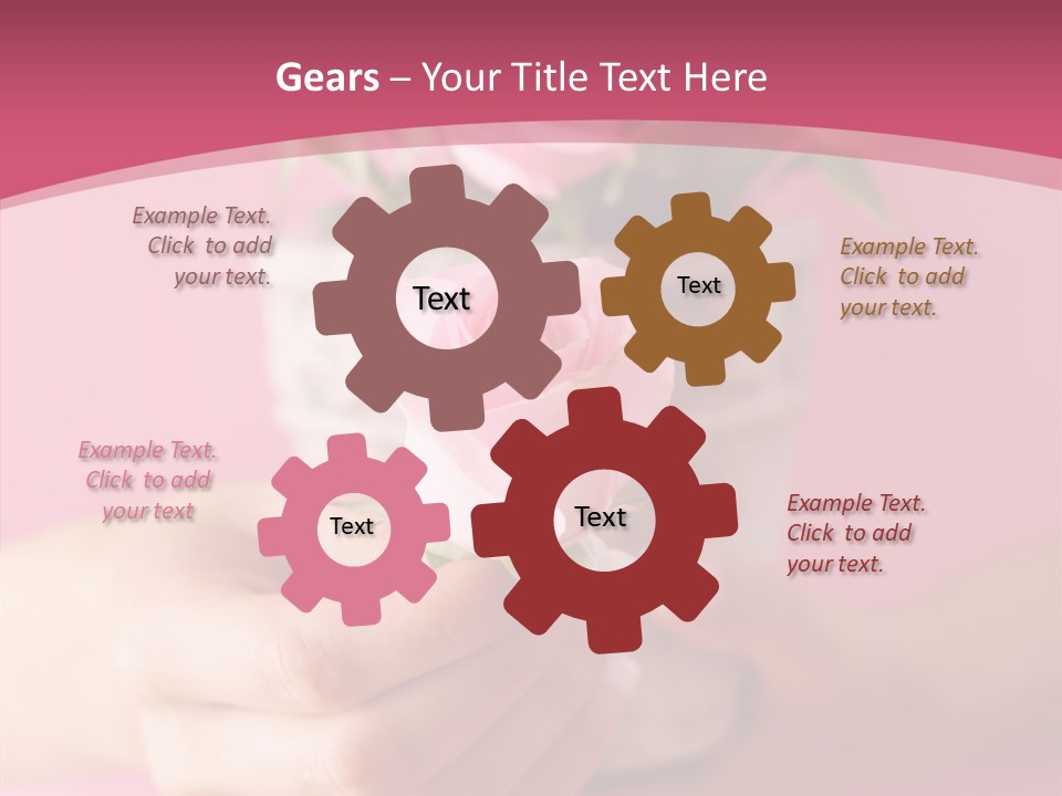 Soft Pink Holding PowerPoint Template