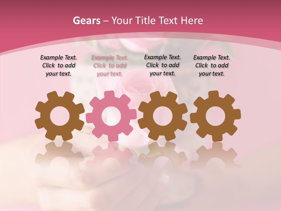 Soft Pink Holding PowerPoint Template
