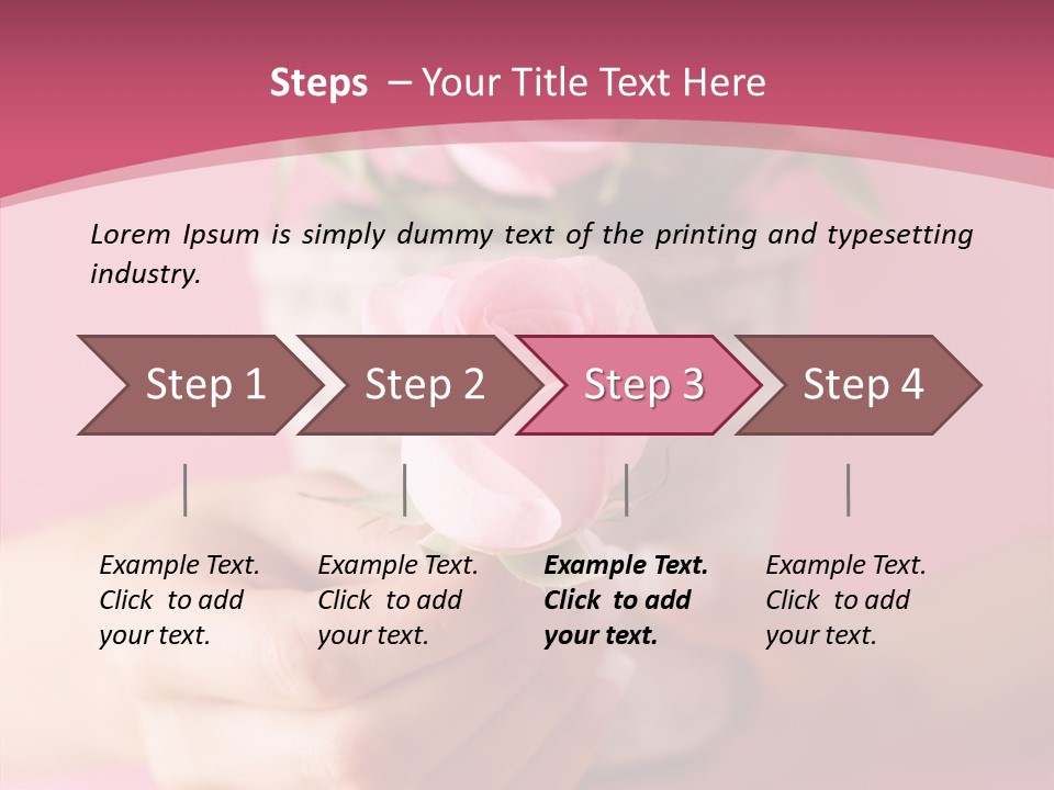 Soft Pink Holding PowerPoint Template
