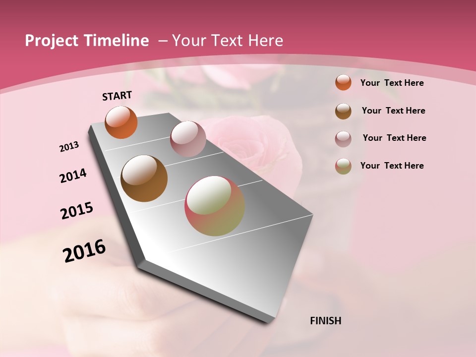 Soft Pink Holding PowerPoint Template
