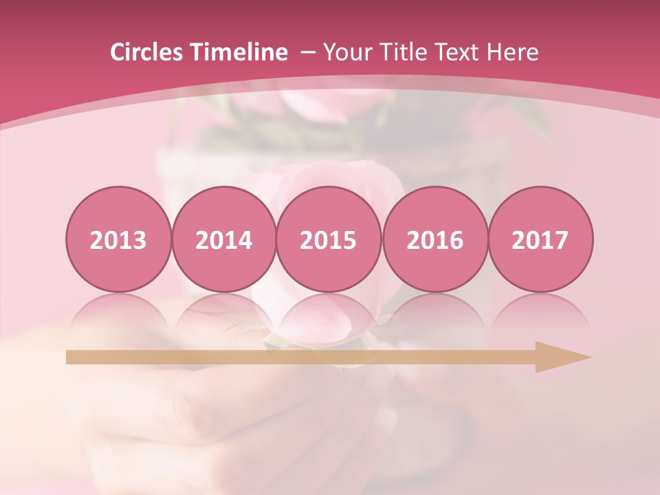 Soft Pink Holding PowerPoint Template