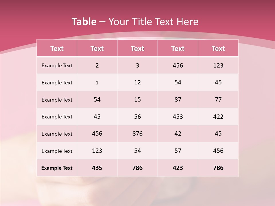 Soft Pink Holding PowerPoint Template